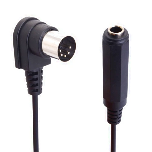 GLHONG DIN 5 Pin to 6.35mm Cable, 90 Degree Right Angle MIDI Male to 6.35mm (1/4