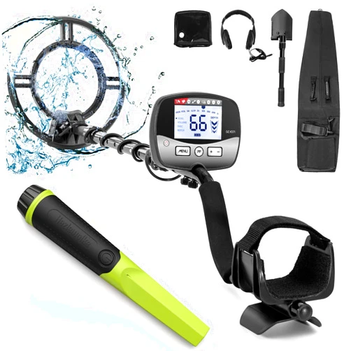 VVinRC 1071 Metal Detector with DS-1 Metal Detector Pinpointer(Green) Complete Set