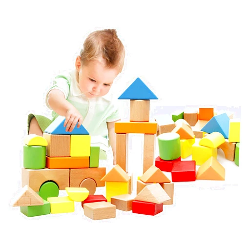 Lewo Large Wooden Blocks Construction Building Toys Set Stacking Bricks Board Games 32 Pieces