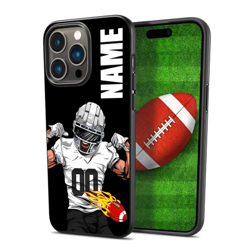 Generic Custom Football Player Personalized Football Name Number Cover Case for iPhone 15 14 13 12 11 Pro Max|Samsung Galaxy S24 S23 S22 S21 S20 FE Plus|A15 A25 A34 A14 A54 A03S A53 A13|Note 20|Moto G