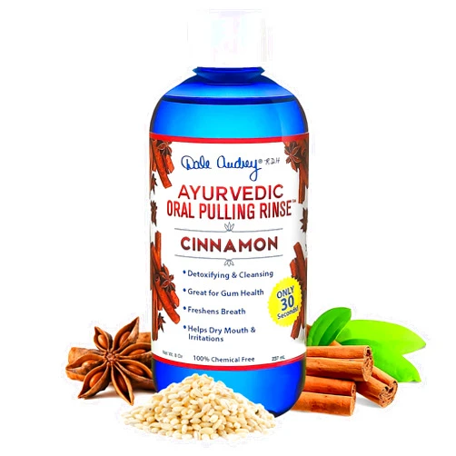 Dale Audrey Oil Pulling for Teeth and Gums | Made in USA Cinnamon Flavored Organic Sesame | Ayurvedic Oil Pulling Rinse to Whiten Your Teeth & Freshen Your Breath