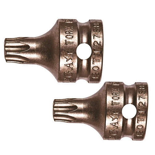 VEGA Industries Vega TORX T27 Security Socket Bits. Professional Grade ¼ Inch Square Drive TORX T27 Tamper Proof Socket Bits. 120TT27SB-2 (Pack of 2)