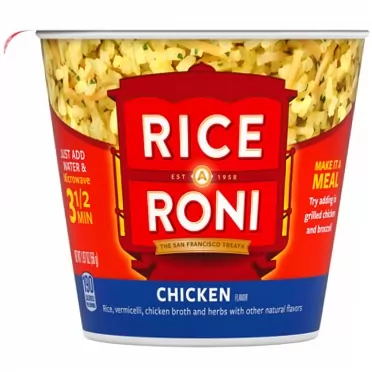 Pasta Roni Rice a Roni Cups, Chicken Flavor, 1.97oz pack of 12 cups