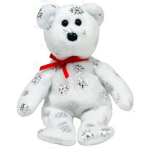 TY Jingle Beanie Baby - FLAKY the Bear (White) (Walgreens Exclusive)