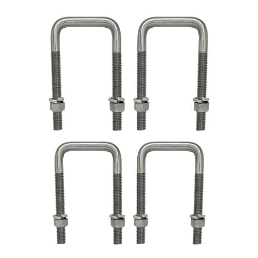 A.A Square U Bolt with Hardware for Boat Trailer, Galvanized Steel, 3/8