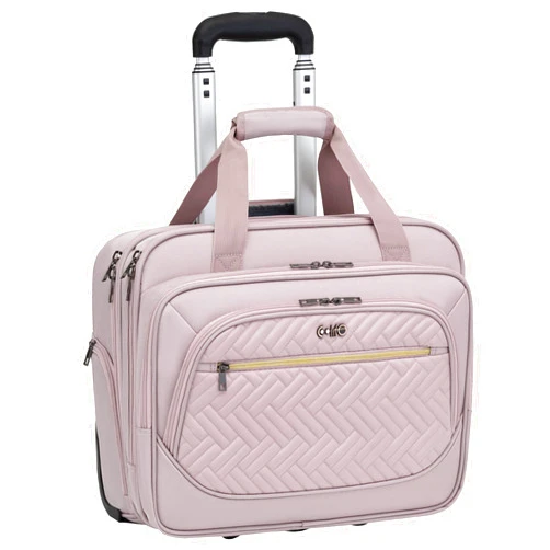Coolife Rolling Laptop Briefcase Bag 17.3 Inch Laptop Case Roller Computer Bag with Wheels Mobile Office Laptop Bag