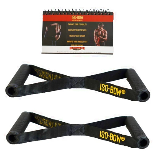 Bullworker Iso-Bow Pair: Isometric Exercise Equipment; Portable Home Fitness Training Strap for Strength and Flexibility Gains, Traveling Stretching Tool for Yoga and Pilates (does not stretch)