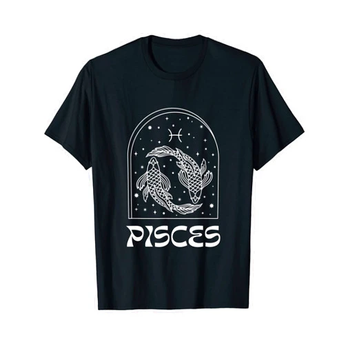 PinkPunkPrints.com Pisces Zodiac Astrology (Dark Edition) T-Shirt