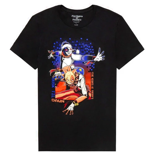 Seven Times Six Five Nights at Freddy's Mens' Dusk Till Dawn Daycare Attendant Adult Short Sleeve T-Shirt