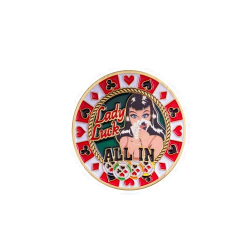 Coins For Anything, Inc Texas Hold 'Em Lady Luck Card Guard Coin