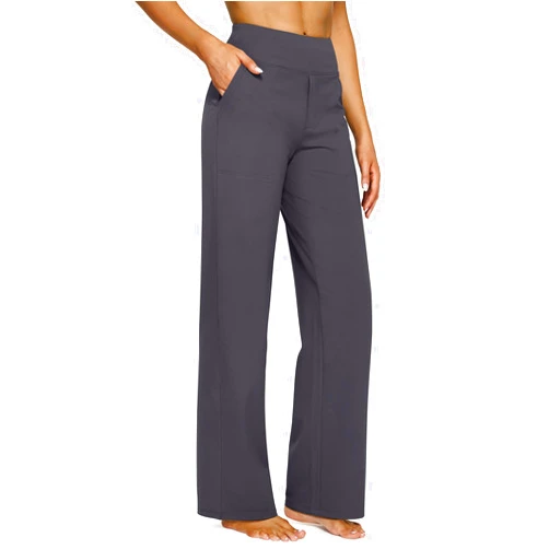 G4Free EverGoing Yoga Pants Women Wide Leg Pants with Pockets High Waist Stretch Dress Casual Sweatpants Petite/Regular/Tall