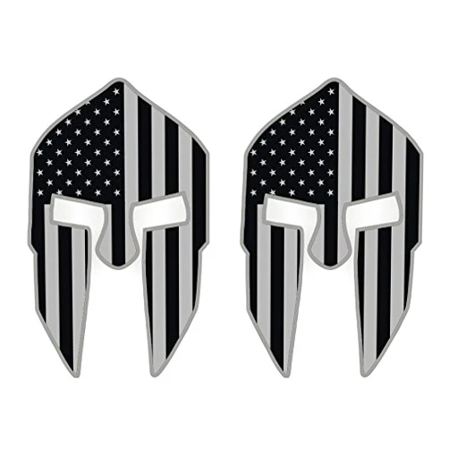 SD USA PRINT Pair - Spartan Helmet Vinyl Decals | Stickers Helmets, Hard Hats, Stealthy Black Ops American Flags