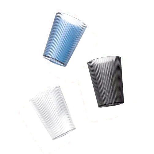 CAWEIN Toothbrush Cup Holder, Bathroom Tumbler, Unbreakable Cup, Reusable mouthwash Cup, mug3PCS (Blue&Clear&Grey)