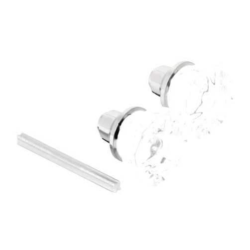 Prime-Line E 28314 Mortise Style Fluted Glass Door Knobs - Perfect for Replacing Broken Antique Lock Sets on Interior Doors, Features 2 In. Outside Diameter Knobs, Chrome Plated (Single Pack)