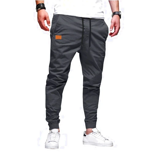 JMIERR Mens Casual Joggers Pants - Cotton Drawstring Chino Cargo Pants Hiking Outdoor Twill Track Jogging Sweatpants Pants