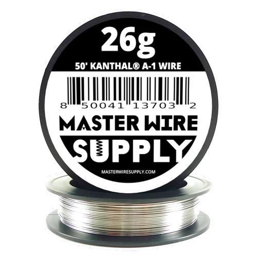 Master Wire Supply Kanthal A1-50' - 26 Gauge Wire - 50ft - 0.40mm - 0.016in - Master Wire Supply