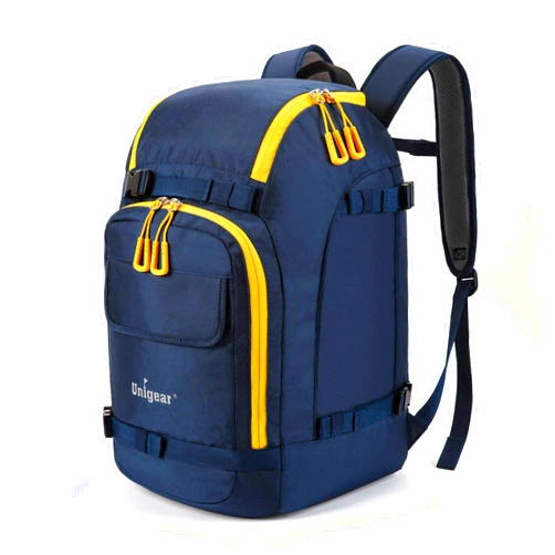 Unigear Ski Boot Bag, 50L Ski Boot Travel Backpack for Ski Helmet, Goggles, Gloves, Skis, Snowboard & Accessories (Blue)