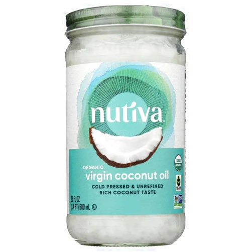 Nutiva Coconut Oil, Organic Extra Virgin, 23 fl oz (680 ml) by Nutiva
