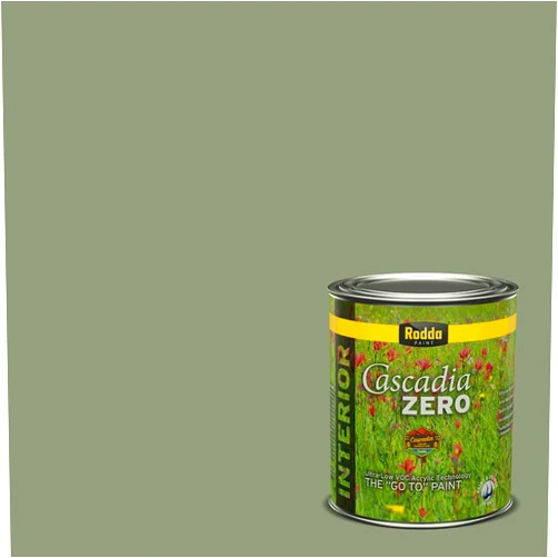 Rodda Paint CASCADIA ZERO Interior Flat Paint & Primer in One, Quart, Fern Gully