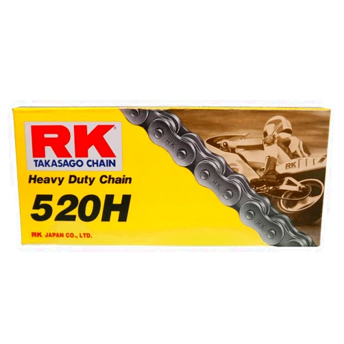 RK Racing Chain M520HD-120 (520 Series) 120-Links Standard Non O-Ring Chain with Connecting Link