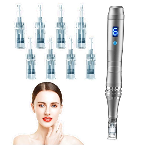 DAHOZE DermaStamp System 0.25mm, Microneedling Stamp Pen, Derma Stamp Pen, Derma Roller Alternative, Microneedle Micro Needle Skin Care for Men Women