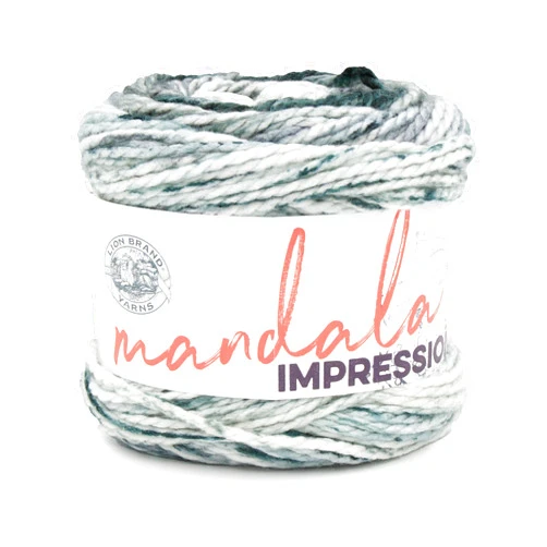 Lion Brand Yarn Mandala Impressions, Multicolor Yarn for Knitting, Crochet and Crafting, Peppery, 1 Pack
