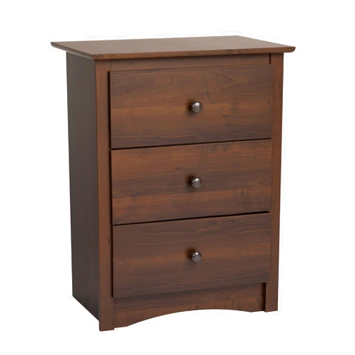 Prepac Sonoma Traditional Tall Nightstand Side Table with 3 Drawers, Functional Tall 3-Drawer Bedside Table 16