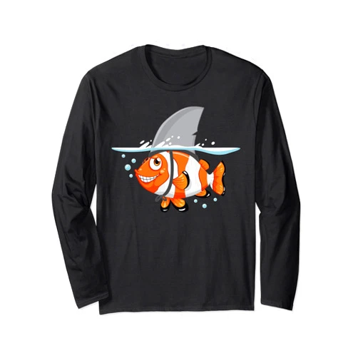 Cute Unique I Love Goldfish And Shark T-shirts Goldfish With Shark Fin Shirt | Cool Sea Creatures Week Gift