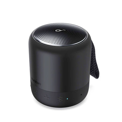 Soundcore Anker Mini 3 Bluetooth Speaker, Waterproof IPX7, BassUp and PartyCast Technology, USB-C, Customizable EQ for Home and Portable Use