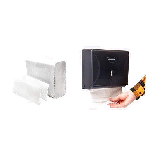 Perfect Stix Prefect Stix White MultiFold Paper Towels (2 Packs of 250 Sheets) and Paper Towel Dispenser