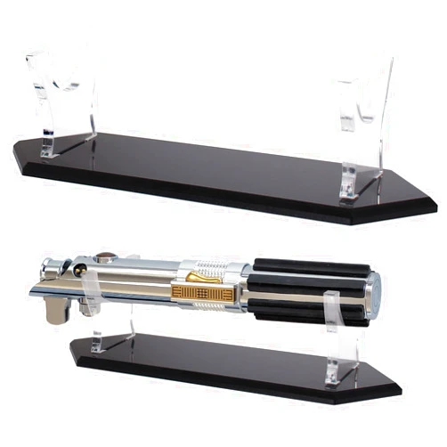 WANLIAN Lightsaber Stand Saber Stand Acrylic Desktop Lightsaber Display Stand Lightsaber Hilt Stand for Display Light Saber Decorative Sword Stand (Black bottom)