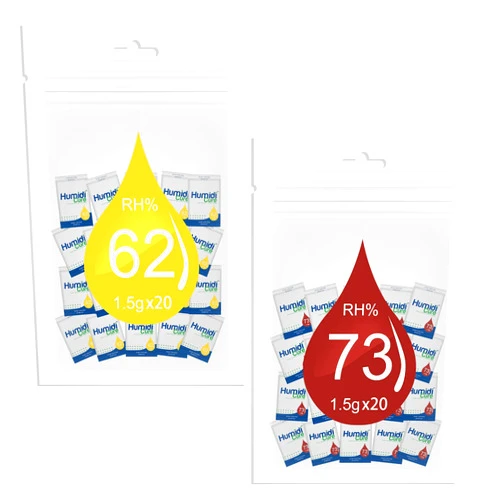 Humidi-Cure 2 Way Humidity Control Packet，Size 1.5G,RH73%,62% RH