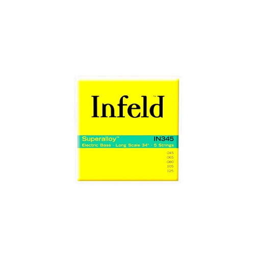 Thomastik-Infeld IN345 Bass Guitar Strings: Infeld Super Alloy 34-Inch 5-String Set W/Super Alloy Round Wound G, D, A, E, B Set