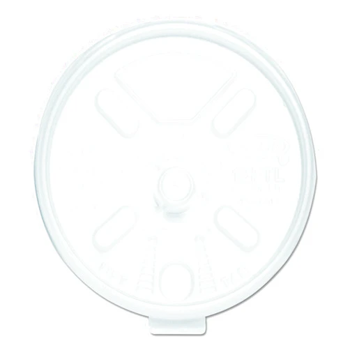 Dart 12FTLS Translucent Lift N' Lock Straw Slotted Lid (Case of 1000)