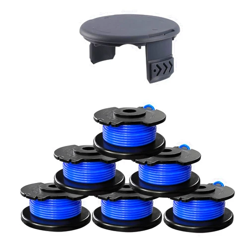 A ANLEOLIFE AC14RL3A String Trimmer Replacement Line with AC14HCA Cap, 11ft/0.065