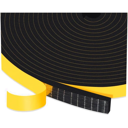 Trisiki Strong Adhesive Insulation Tape, High Density Foam Weather Stripping Door Seal, Door Seal for Doors Windows, Soundproof Weatherproof Foam Seal Tape, Noise Reduction(1/2 in x 1/8 in x 16.5Ft)