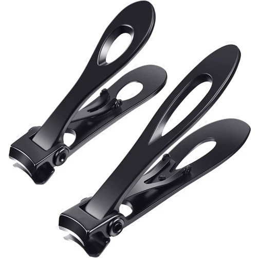Mudder 2 Pieces Oversized Thick Nail Clippers Wide Jaw Large Cutter Toenails Fingernails Tough Ultra Sharp Stainless Steel Trimmer Gift for Christmas Ingrown Manicure Pedicure Men Women Elder Adults