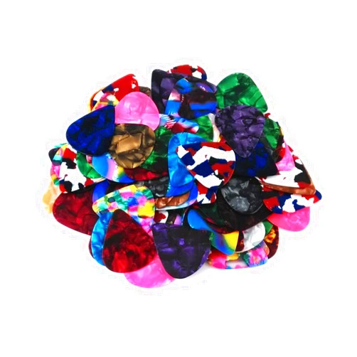 Honbay 100pcs 0.46mm Colorful Guitar Picks for Guitar, Ukulele, Bass