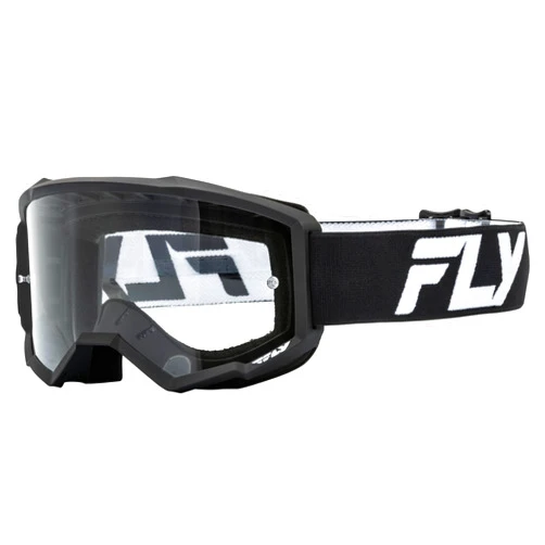 Fly Racing 2024 Adult Focus Goggle Black/White With Clear Lens; 37-51152