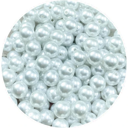 Xinhongo 150pcs White Pearl Beads 12mm White Pearl Craft Beads Round Loose Pearls with Holes for Sewing Crafts Decoration Bracelet Necklace Jewelry Making
