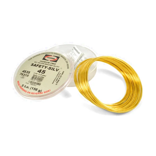 Harris Safety-Silv 45% 1/16 Silver Solder Brazing Alloy 5 Troy Ounce, 76315 4535