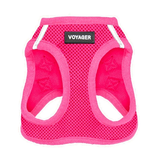 Best Pet Supplies Voyager Step-in Air Dog Harness - All Weather Mesh, Reflective, No Pull Harness for Small, Medium Dogs, Cats - Secure with Hook & Loop Fastener, Buckle, Double D-Rings - Fuchsia, S