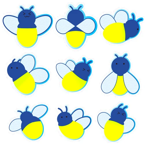 Kolldenn 72 Pcs Firefly Cutouts Paper Firefly Bulletin Board Cutouts Firefly Shaped Die Cut for Classroom Decor Teachers Kids DIY Craft Firefly Theme School Bulletin Board Decorations