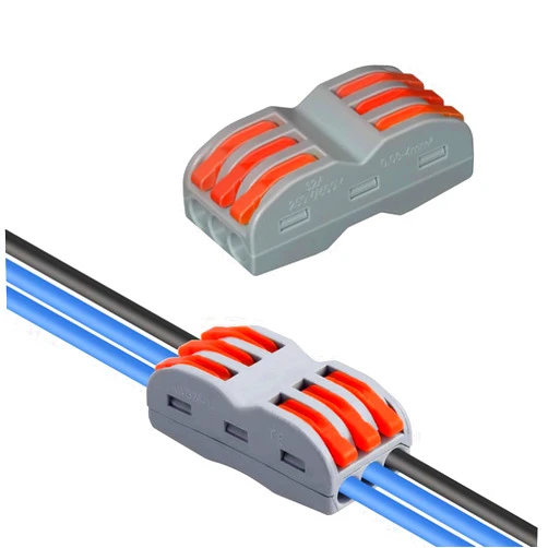 Koverflame Quick Lever Wire Connectors: Compact Electrical Splicing Kit, 0.4-2.5 AWG Conductor for Secure Inline Circuits (PCT-223, 20)