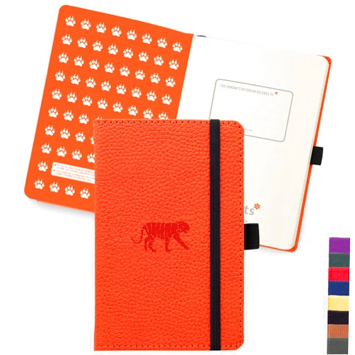 Dingbats* Notebooks Dingbats* - Wildlife A6 Lined Pocket Notebook - PU Leather Hardcover Small Journal for Work, Travel - Pocket, Elastic Closure, Pen Holder, Bookmark