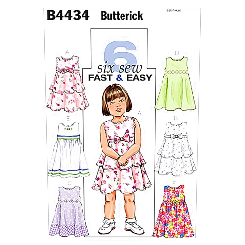 BUTTERICK PATTERNS B4434 Toddlers'/Children's Dress, Size CF (4-5-6)