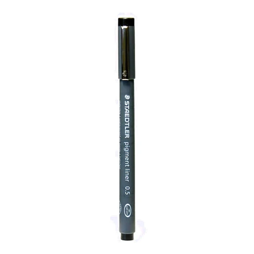 Staedtler Pigment Liner 0.5 mm Black [Pack of 5] (60480-PK5)