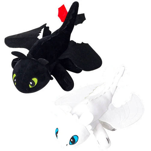 Loswub 2 Pack Toothless Dragon Plush - 11.5'' Night Light Fury Stuffed Animal Plush Figure Toys for Children Fans Gifts