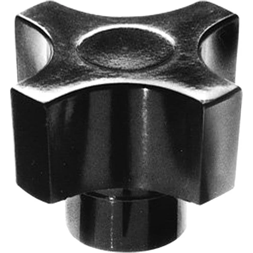 DimcoGray Black Phenolic 4 Prong Knob Female, Brass Insert: 1/4-20