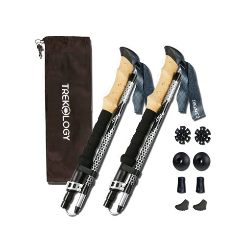 Trekology Trek-Z Collapsible Hiking & Trekking Poles - Balance Support for Seniors, Women, and Men, 2pc Per Set